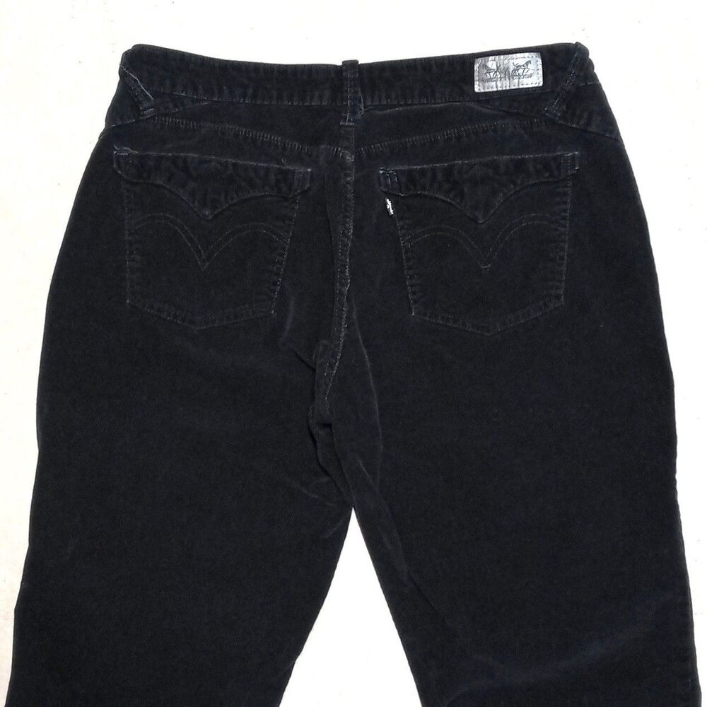 Levi's 505 Corduroy Pants Womens Size 12M (Fits 31x31) Stretch Straight Leg - Picture 4 of 12